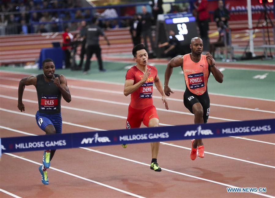 (SP)U.S.-NEW YORK-NYRR MILLROSE GAMES-MEN'S 60M-XIE ZHENYE