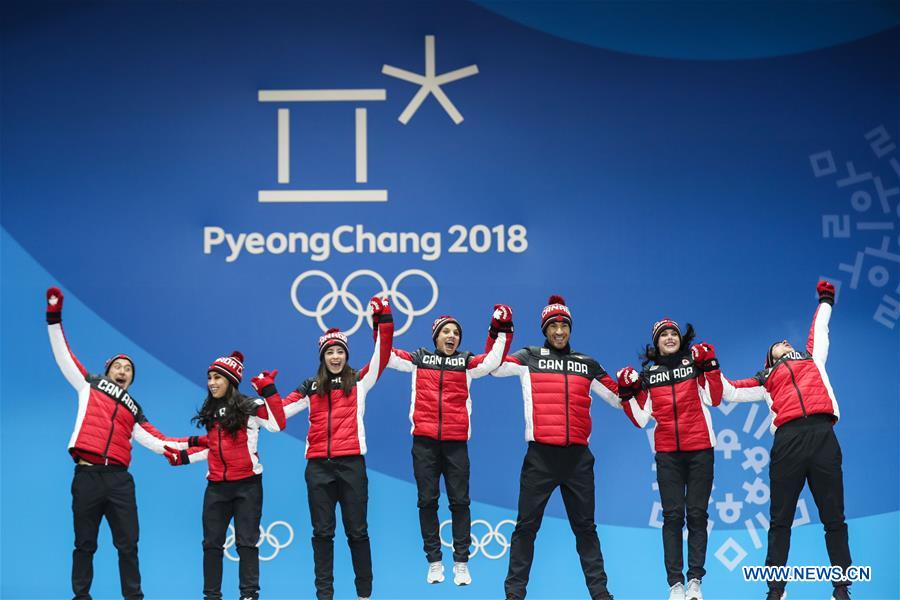 (SP)OLY-SOUTH KOREA-PYEONGCHANG-FIGURE SKATING-TEAM EVENT-MEDAL CEREMONY