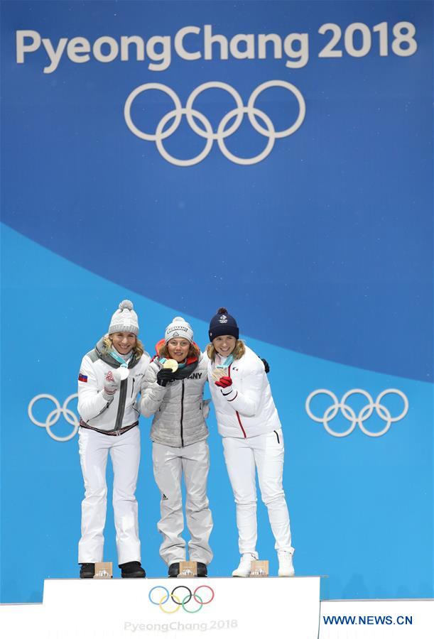 (SP)OLY-SOUTH KOREA-PYEONGCHANG-BIATHLON-WOMEN'S 10KM PERSUIT-MEDAL CEREMONY