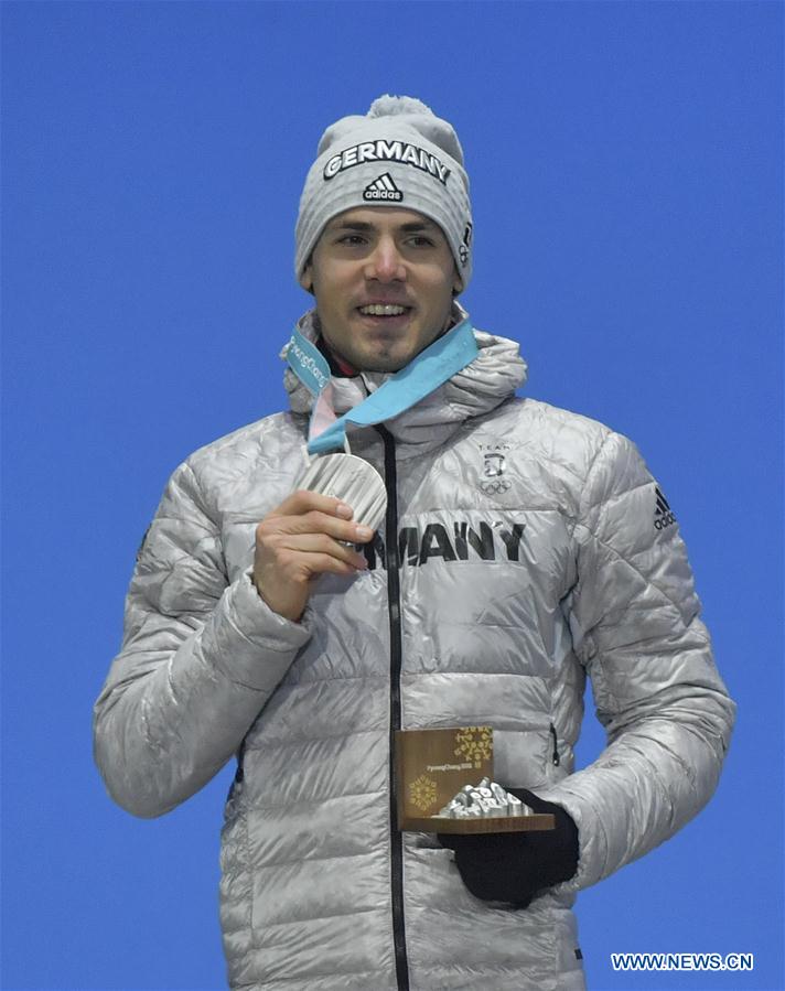 (SP)OLY-SOUTH KOREA-PYEONGCHANG-BIATHLON-MEN'S 15KM MASS START-MEDAL CEREMONY