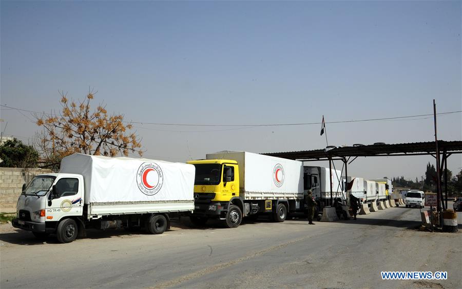 SYRIA-DAMASCUS-AID-ENTRY-GHOUTA