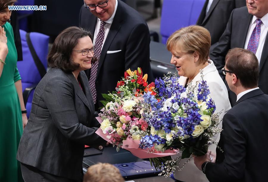 GERMANY-BERLIN-MERKEL-CHANCELLOR-RE-ELECTED