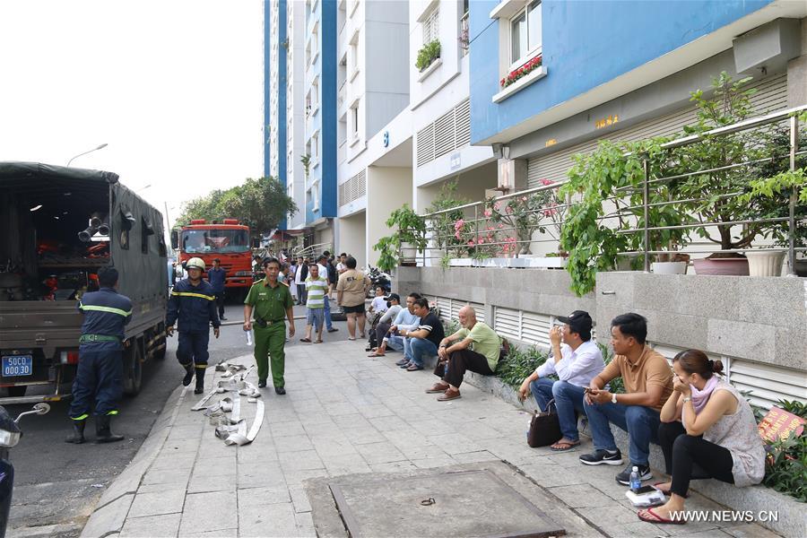 VIETNAM-HO CHI MINH CITY-APARTMENT-FIRE