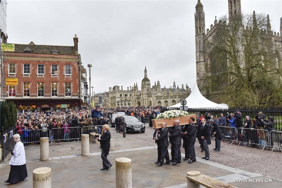 BRITAIN-CAMBRIDGE-STEPHEN HAWKING-FUNERAL