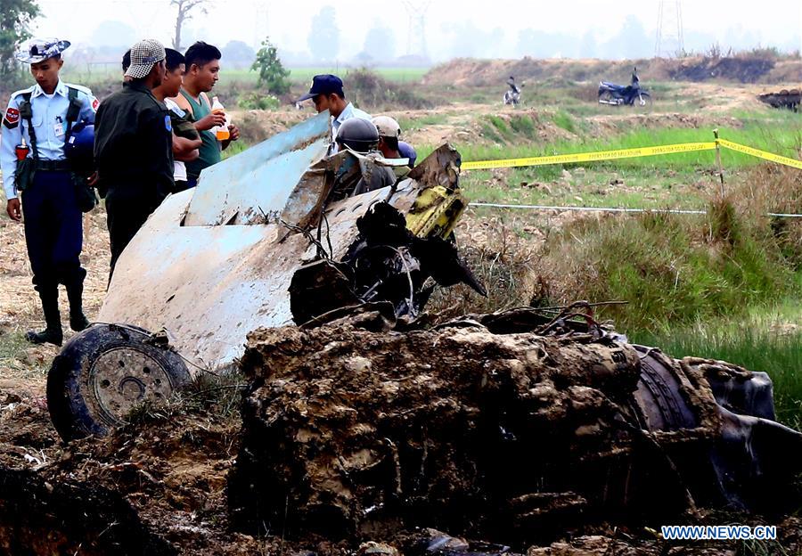 MYANMAR-TAUNGOO-MILITARY TRAINING JET-CRASH