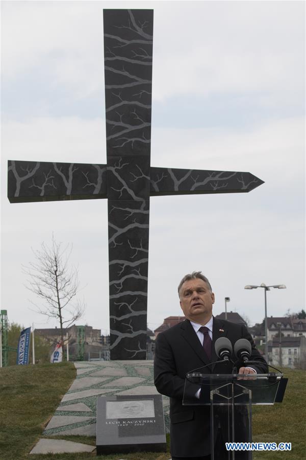 HUNGARY-BUDAPEST-POLAND-SMOLENSK TRAGEDY-MONUMENT-UNVEILING