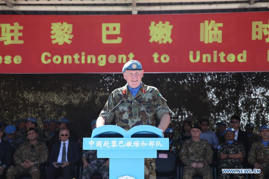 LEBANON-HANNIYAH VILLAGE-CHINESE PEACEKEEPERS-UN PEACE MEDAL OF HONOR-AWARDING