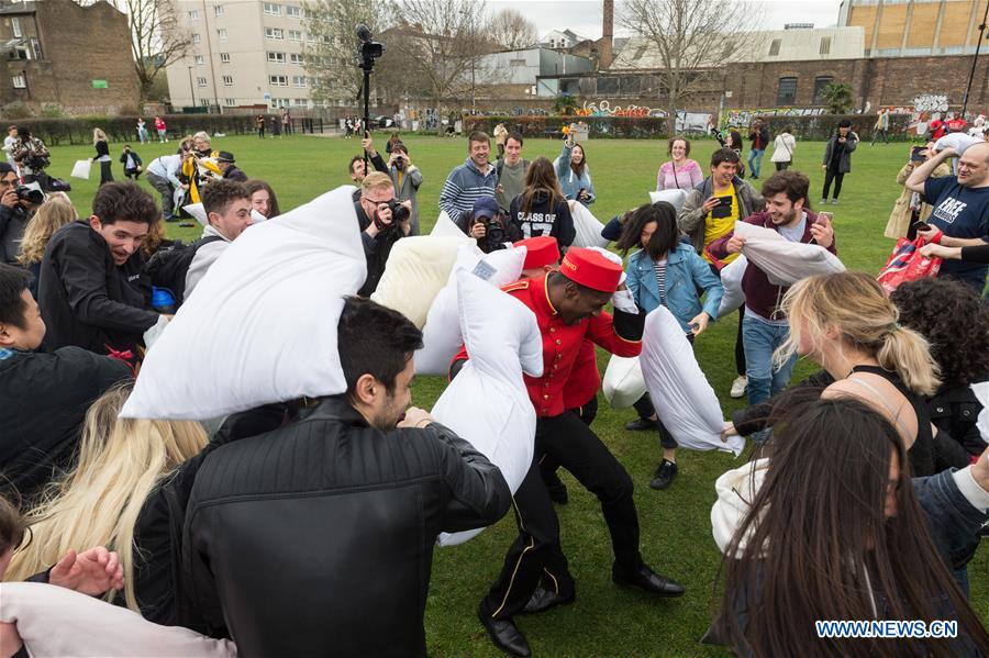 BRITAIN-LONDON-INTERNATIONAL PILLOW FIGHT DAY