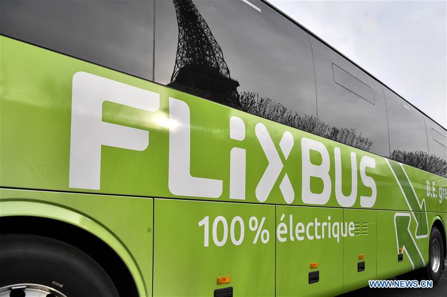 FRANCE-PARIS-TRANSPORTATION-FLIXBUS-YUTONG-ELECTRIC BUS