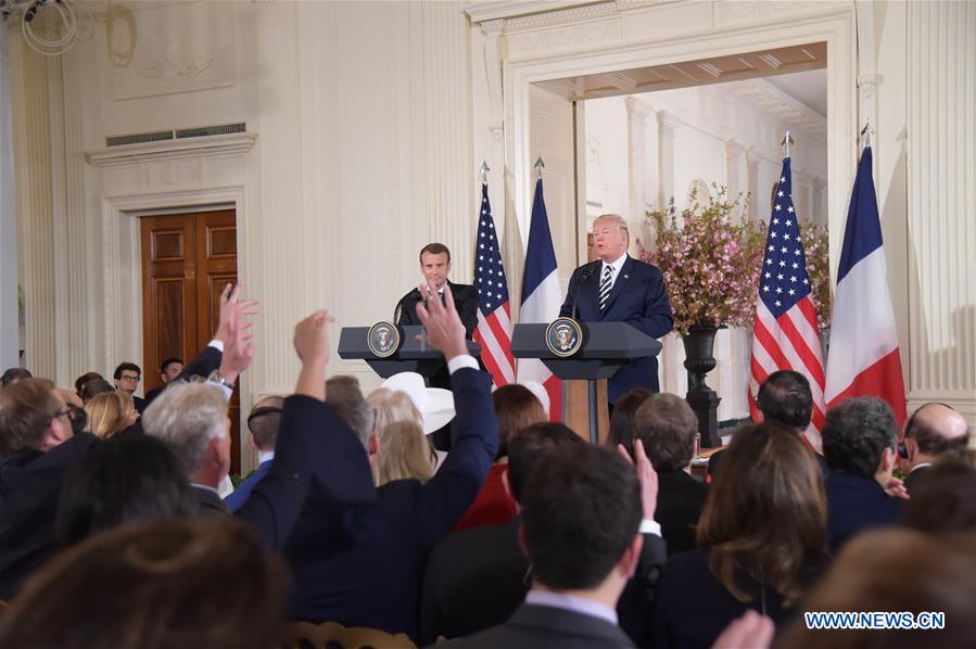 U.S.-WASHINGTON D.C.-FRANCE-TRUMP-MACRON-PRESS CONFERENCE