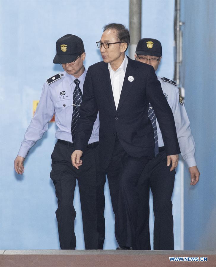 SOUTH KOREA-SEOUL-FORMER PRESIDENT-LEE MYUNG BAK-FIRST TRIAL