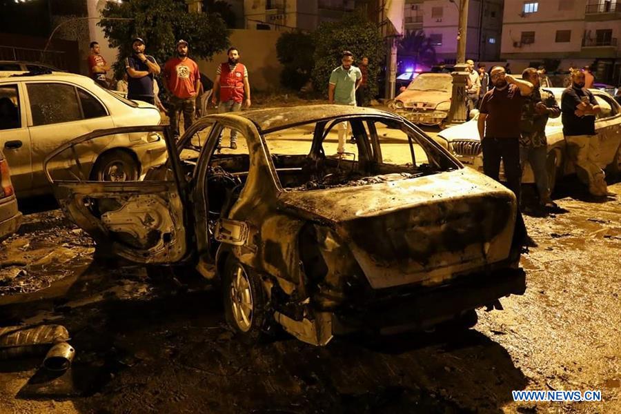 LIBYA-BENGHAZI-CAR-EXPLOSION