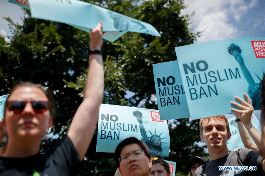 U.S.-WASHINGTON D.C.-TRAVEL BAN-SUPREME COURT-RULING-PROTEST