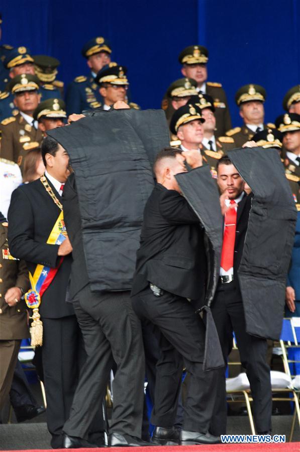 VENEZUELA-CARACAS-MADURO-SPEECH-ATTACK