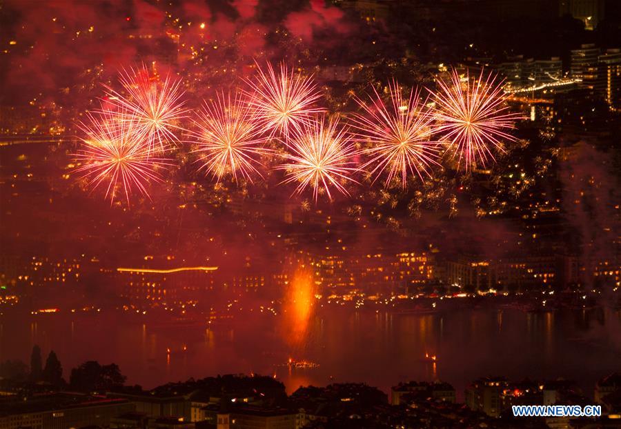 SWITZERLAND-GENEVA-LAKE LEMAN-FIREWORKS