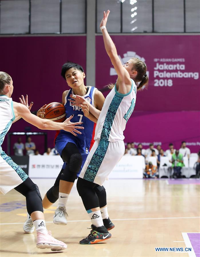 (SP)INDONESIA-JAKARTA-ASIAN GAMES-BASKETBALL-CHINESE TAIPEI VS KAZAKHSTAN