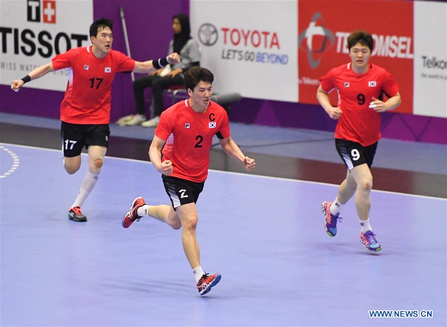 (SP)INDONESIA-JAKARTA-ASIAN GAMES-HANDBALL-JAPAN VS SOUTH KOREA