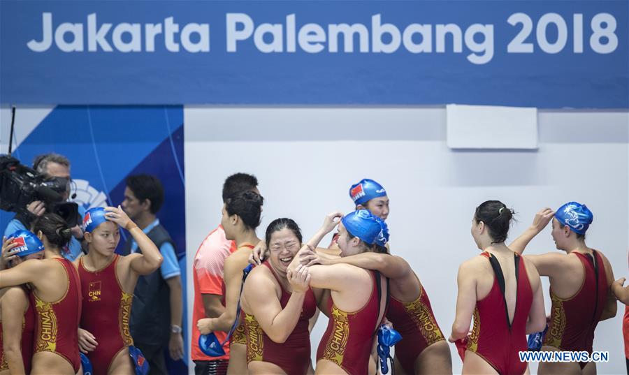 (SP)INDONESIA-JAKARTA-ASIAN GAMES-WATER POLO-CHINA VS JAPAN