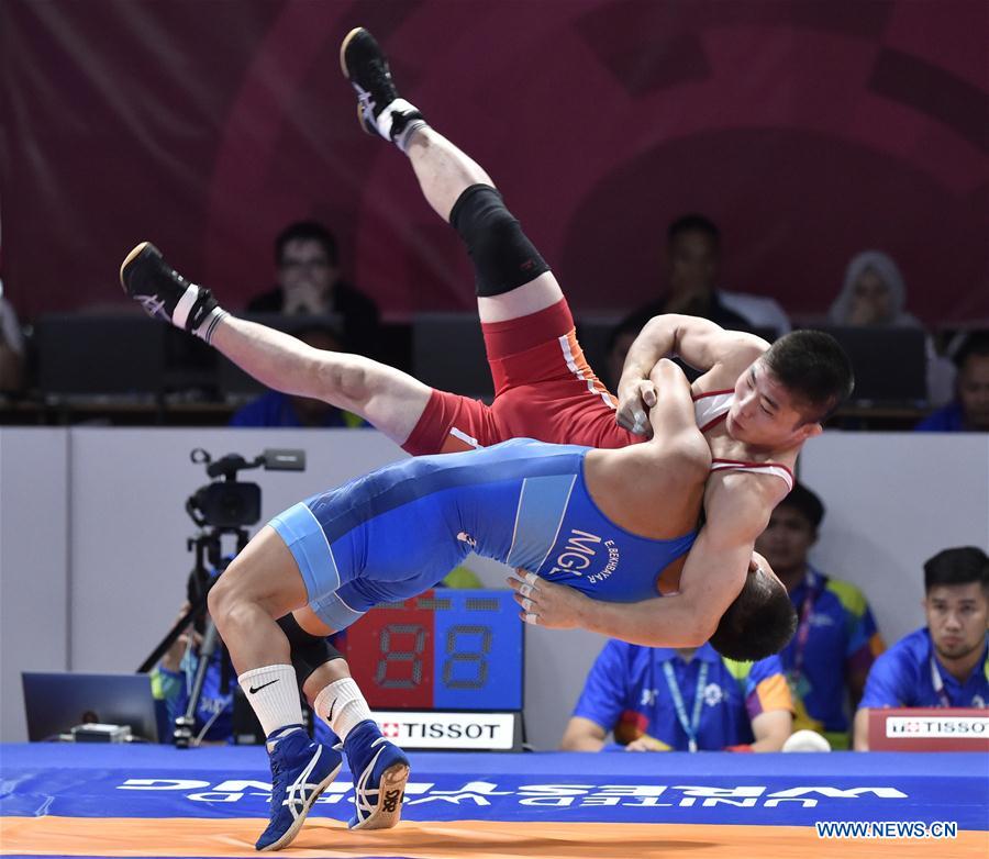 (SP)INDONESIA-JAKARTA-ASIAN GAMES-WRESTLING-MEN'S FREESTYLE 57 KG