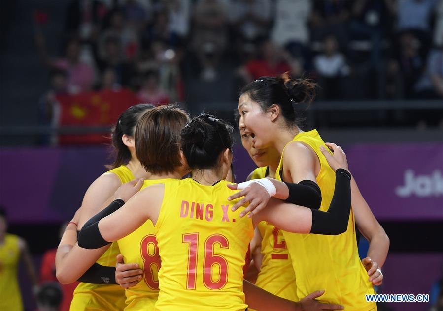 (SP)INDONESIA-JAKARTA-ASIAN GAMES-WOMEN'S VOLLEYBALL-CHINA VS SOUTH KOREA