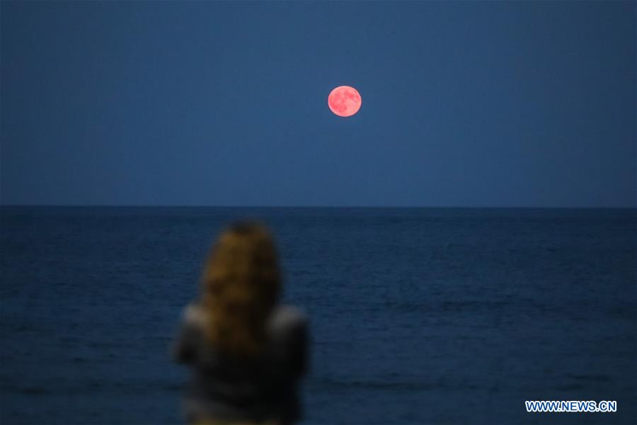 GREECE-ATTICA-FULL MOON