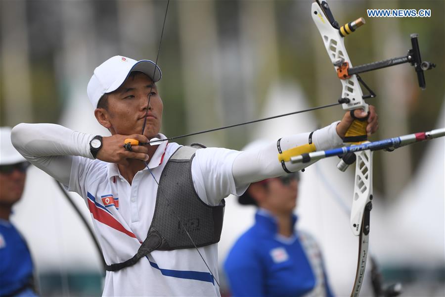 (SP)INDONESIA-JAKARTA-ASIAN GAMES-ARCHERY-RESERVE MIXED TEAM