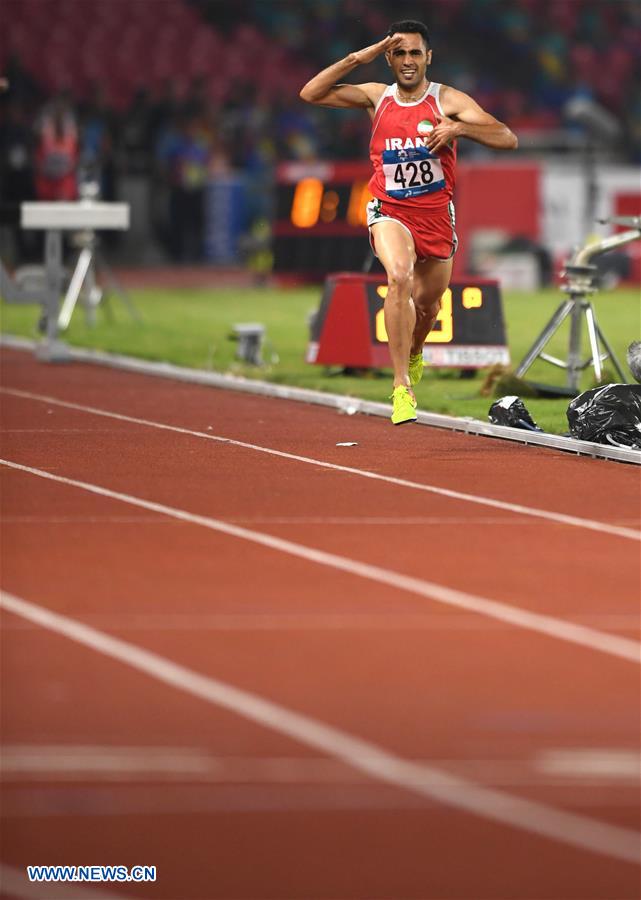 (SP)INDONESIA-JAKARTA-ASIAN GAMES-ATHLETICS-MEN'S 3000M STEEPLECHASE