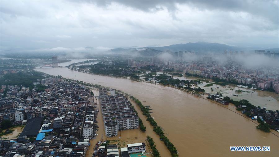 CHINA-GUANGDONG-YANGCHUN-TYPHOON MANGKHUT-FLOOD (CN)