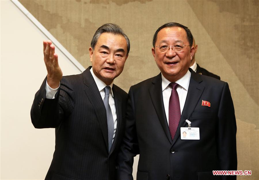 UN-CHINA-WANG YI-DPRK-FM-MEETING