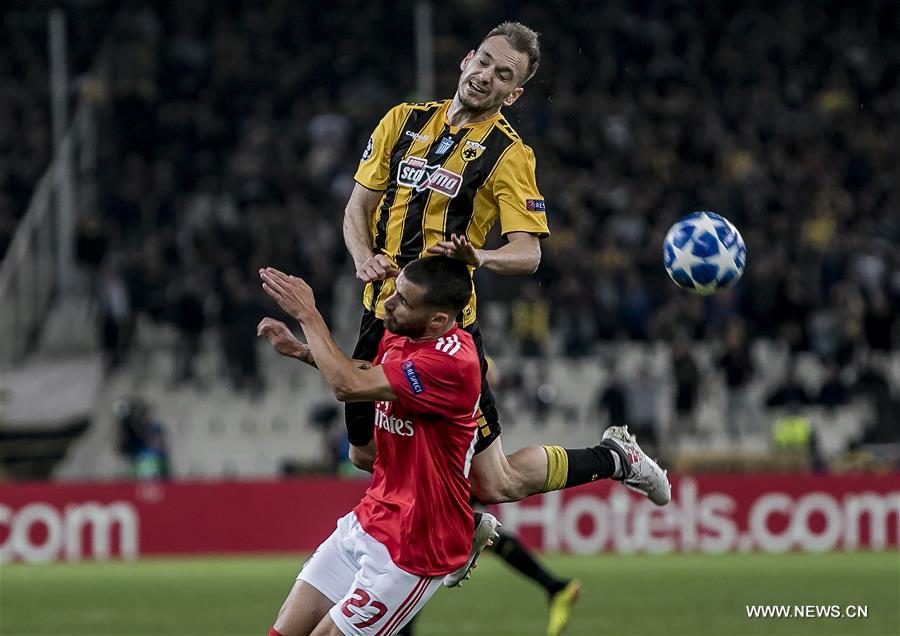 (SP)GREECE-ATHENS-SOCCER-UEFA CHAMPIONS LEAGUE-AEK ATHENS VS BENFICA