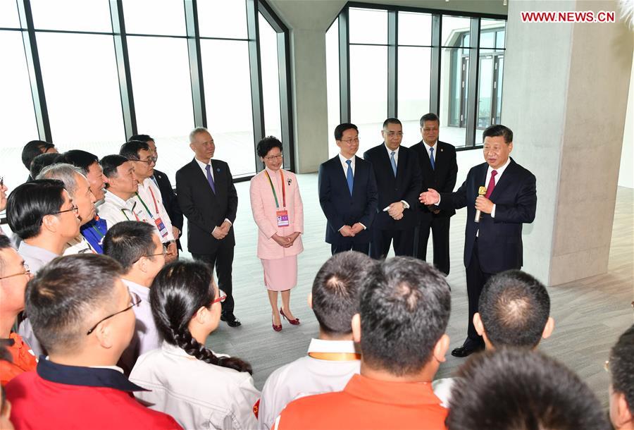 CHINA-GUANGDONG-XI JINPING-HONG KONG-ZHUHAI-MACAO BRIDGE-OPENING (CN)