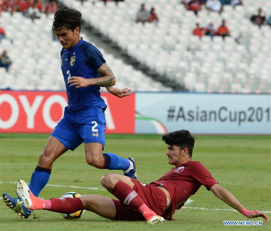 (SP)INDONESIA-JAKARTA-SOCCER-AFC U19-CHAMPIONSHIP 2018-QUARTER FINAL-QATAR VS THAILAND