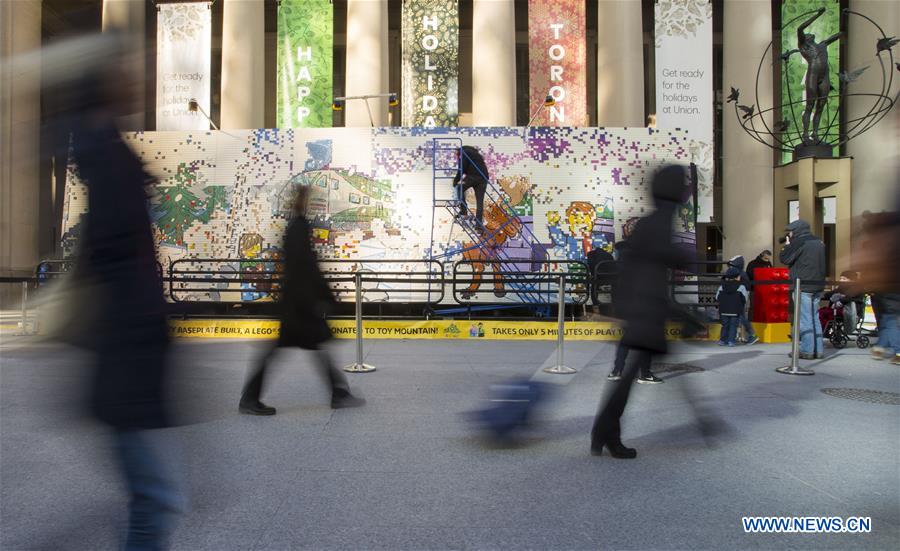 CANADA-TORONTO-LEGO MYSTERY MURAL BUILD