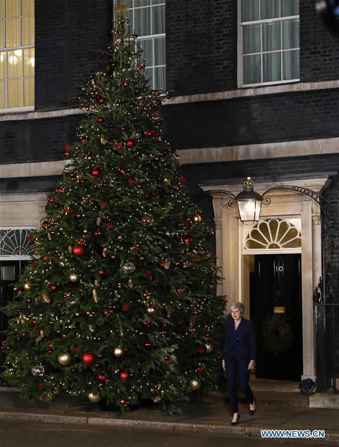 BRITAIN-LONDON-THERESA MAY-CONFIDENCE VOTE-WINNING