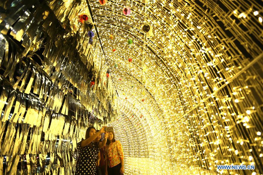 MYANMAR-YANGON-CHRISTMAS LIGHT DECORATION