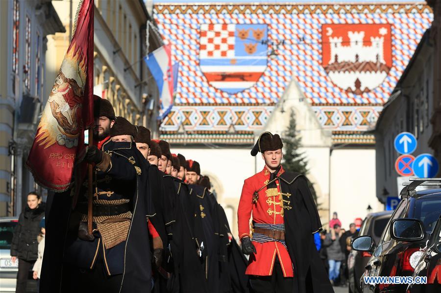 CROATIA-ZAGREB-CRAVAT REGIMENT GUARD-NEW YEAR'S SHIFT