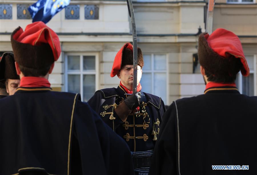 CROATIA-ZAGREB-CRAVAT REGIMENT GUARD-NEW YEAR'S SHIFT