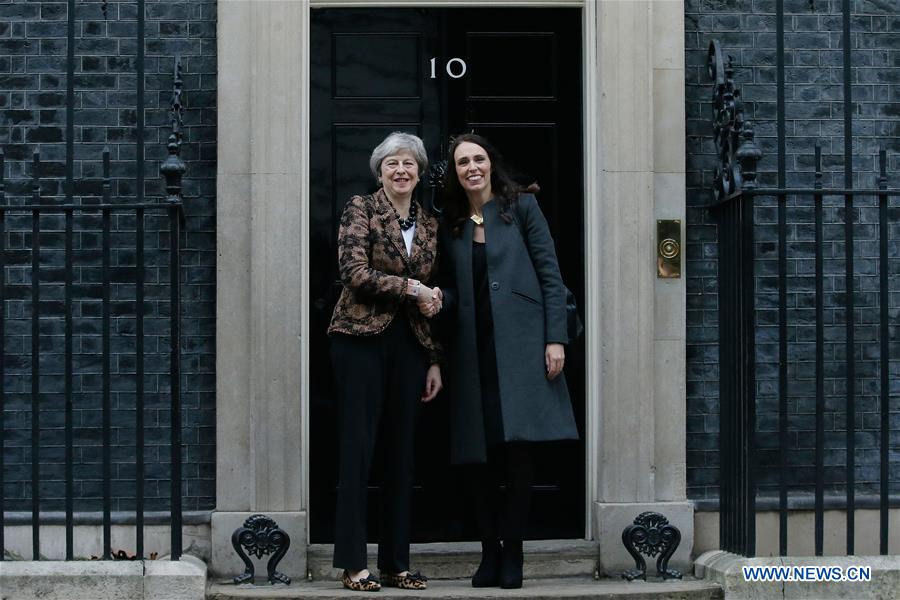 BRITAIN-LONDON-MAY-NEW ZEALAND-PM-MEETING