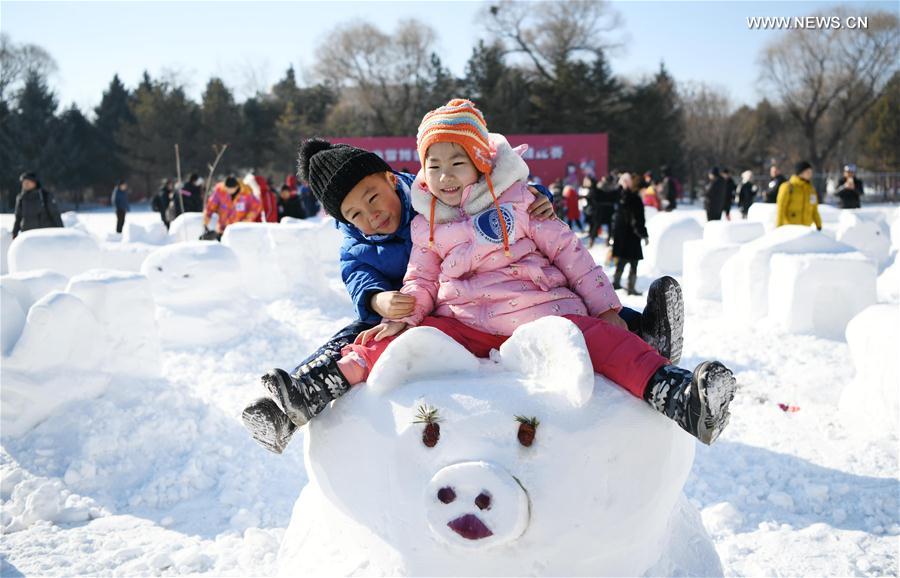 CHINA-HARBIN-FAMILY SNOW SCULPTURE COMPETITION (CN)