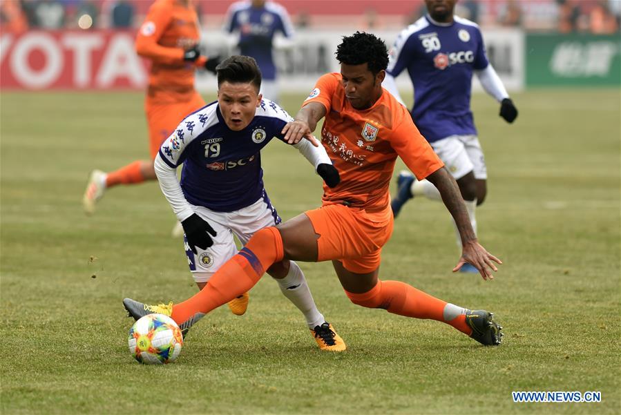 (SP)CHINA-SHANDONG-JINAN-AFC CHAMPIONS LEAGUE-PLAY OFF-LUNENG VS HANOI FC