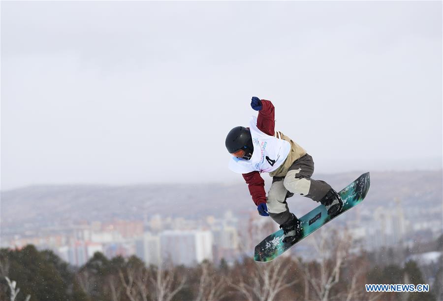 (SP)RUSSIA-KRASNOYARSK-SNOWBOARD-29TH WINTER UNIVERSIADE-MEN'S SLOPESTYLE QUALIFICATION