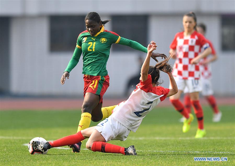 (SP)CHINA-WUHAN-FOOTBALL-INTERNATIONAL WOMEN'S FOOTBALL TOURNAMENT WUHAN 2019-CAMEROON VS CROATIA (CN)