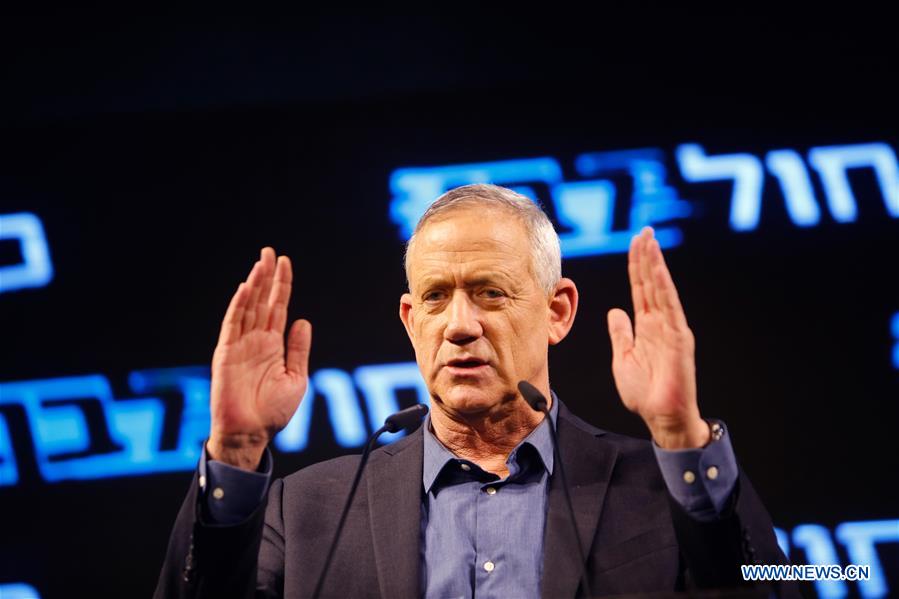 ISRAEL-ASHKELON-ELECTION CAMPAIGN-BENNY GANTZ