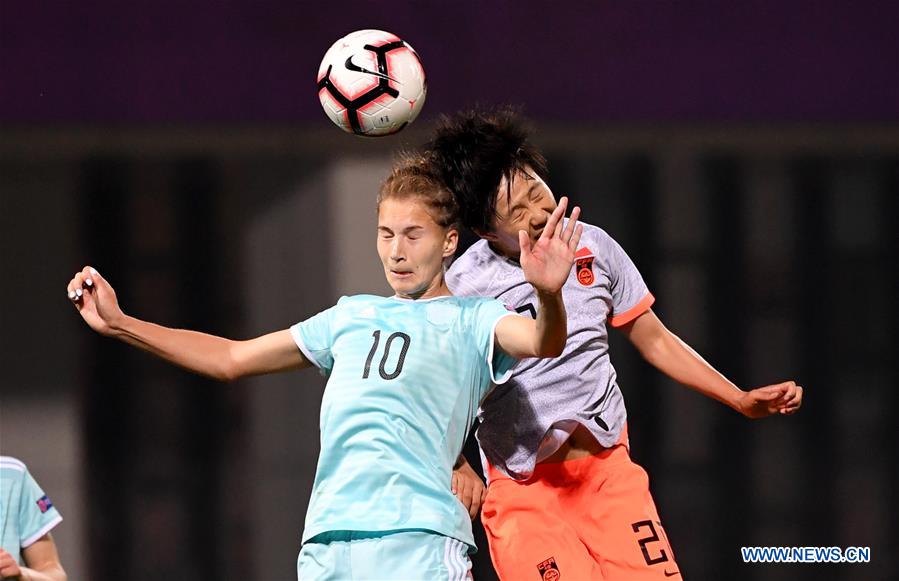 (SP)CHINA-WUHAN-FOOTBALL-INTERNATIONAL WOMEN'S FOOTBALL TOURNAMENT WUHAN 2019-CHINA VS RUSSIA (CN)