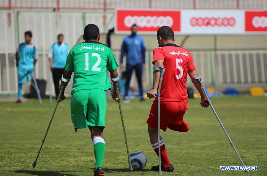 (SP)MIDEAST-GAZA-AMPUTEES-FOOTBALL-MATCH