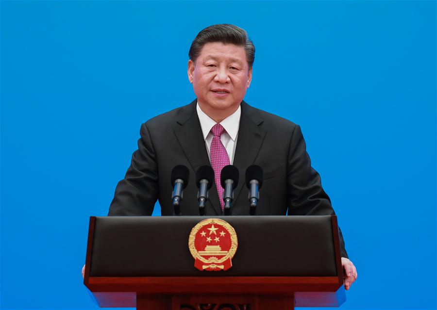 (BRF)CHINA-BEIJING-BELT AND ROAD FORUM-LEADERS' ROUNDTABLE-XI JINPING-PRESS CONFERENCE (CN)