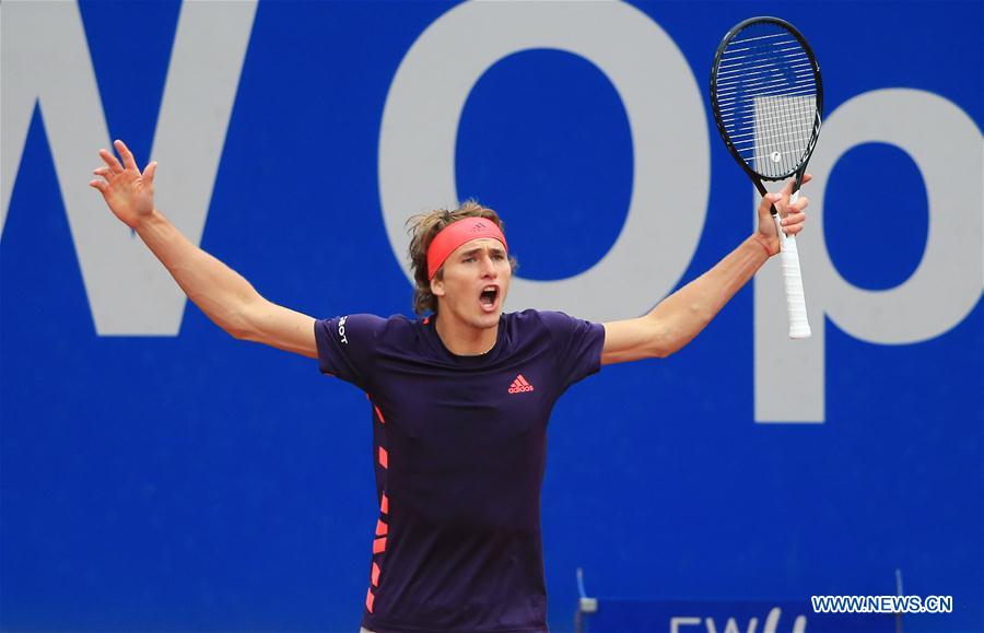 (SP)GERMANY-MUNICH-TENNIS-BMW OPEN-QUARTERFINALS-ALEXANDER ZVEREV VS CRISTIAN GARIN