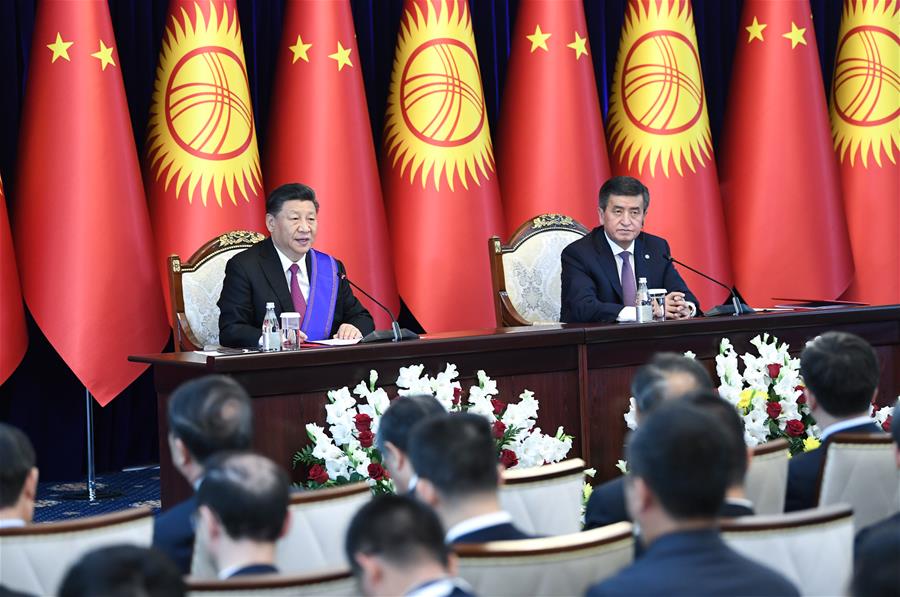 KYRGYZSTAN-BISHKEK-CHINA-PRESIDENTS-TALKS