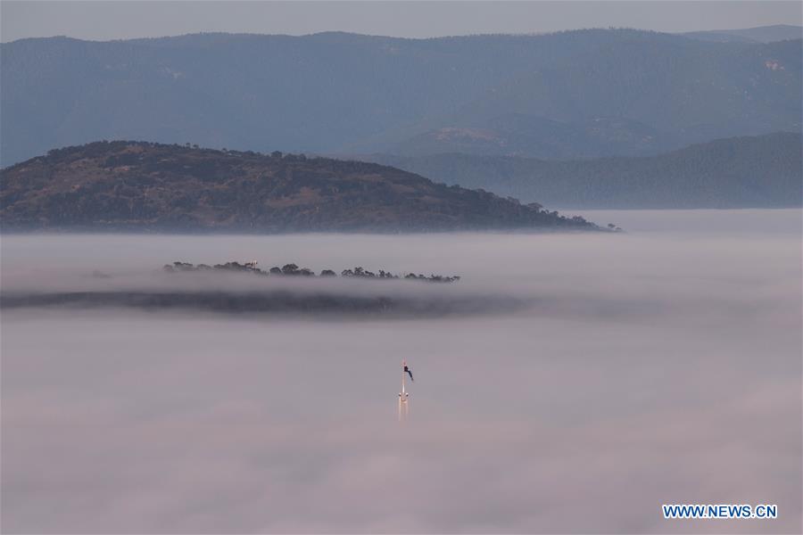 AUSTRALIA-CANBERRA-WINTER-MORNING SCENERY-FOG 