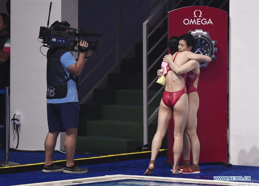 (SP)SOUTH KOREA-GWANGJU-FINA WORLD CHAMPIONSHIPS-WOMEN'S 3M SYNCHRO SPRINGBOARD